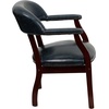 image:imageFlash Furniture Diamond Burgundy LeatherSoft Conference Chair with Accent Nail TrimNavy Vinyl