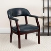 image:imageFlash Furniture Diamond Burgundy LeatherSoft Conference Chair with Accent Nail TrimNavy Vinyl