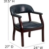 image:imageFlash Furniture Diamond Burgundy LeatherSoft Conference Chair with Accent Nail TrimNavy Vinyl