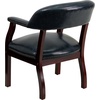 image:imageFlash Furniture Diamond Burgundy LeatherSoft Conference Chair with Accent Nail TrimNavy Vinyl