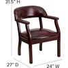 image:imageFlash Furniture Diamond Burgundy LeatherSoft Conference Chair with Accent Nail TrimOxblood Vinyl