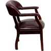 image:imageFlash Furniture Diamond Burgundy LeatherSoft Conference Chair with Accent Nail TrimOxblood Vinyl
