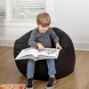 image:imageFlash Furniture Dillon Small Teal Furry Bean Bag Chair for Kids and TeensBlack