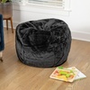 image:imageFlash Furniture Dillon Small Teal Furry Bean Bag Chair for Kids and TeensBlack Furry
