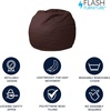 image:imageFlash Furniture Dillon Small Teal Furry Bean Bag Chair for Kids and TeensBrown