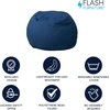 image:imageFlash Furniture Dillon Small Teal Furry Bean Bag Chair for Kids and TeensDenim