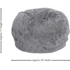 image:imageFlash Furniture Dillon Small Teal Furry Bean Bag Chair for Kids and TeensGray Furry