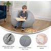 image:imageFlash Furniture Dillon Small Teal Furry Bean Bag Chair for Kids and TeensGray Sherpa