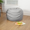 image:imageFlash Furniture Dillon Small Teal Furry Bean Bag Chair for Kids and TeensGray Sherpa