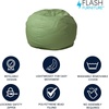 image:imageFlash Furniture Dillon Small Teal Furry Bean Bag Chair for Kids and TeensGreen