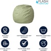 image:imageFlash Furniture Dillon Small Teal Furry Bean Bag Chair for Kids and TeensGreen Dot