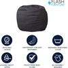 image:imageFlash Furniture Dillon Small Teal Furry Bean Bag Chair for Kids and TeensGrey