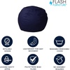 image:imageFlash Furniture Dillon Small Teal Furry Bean Bag Chair for Kids and TeensNavy Blue