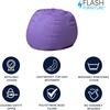 image:imageFlash Furniture Dillon Small Teal Furry Bean Bag Chair for Kids and TeensPurple