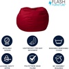 image:imageFlash Furniture Dillon Small Teal Furry Bean Bag Chair for Kids and TeensRed