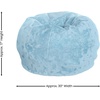 image:imageFlash Furniture Dillon Small Teal Furry Bean Bag Chair for Kids and TeensTeal Furry