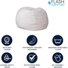 image:imageFlash Furniture Dillon Small Teal Furry Bean Bag Chair for Kids and TeensWhite Furry