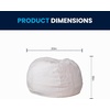 image:imageFlash Furniture Dillon Small Teal Furry Bean Bag Chair for Kids and TeensWhite Furry