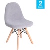 image:imageFlash Furniture Dinings 1 PackSponge Fabric Steel Beechwood Light PinkGrey