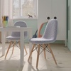 image:imageFlash Furniture Dinings 1 PackSponge Fabric Steel Beechwood Light PinkGrey