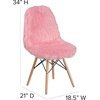 image:imageFlash Furniture Dinings 1 PackSponge Fabric Steel Beechwood Light PinkLight Pink