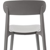 image:imageFlash Furniture Dover Patio Chair with Curved Backrest and Contoured Seat Commercial AllWeather Stacking Resin Chair UV Resistant IndoorOutdoor Black Set of 2Grey