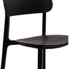 image:imageFlash Furniture Dover Patio Chair with Curved Backrest and Contoured Seat Commercial AllWeather Stacking Resin Chair UV Resistant IndoorOutdoor Black Set of 2Black