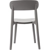 image:imageFlash Furniture Dover Patio Chair with Curved Backrest and Contoured Seat Commercial AllWeather Stacking Resin Chair UV Resistant IndoorOutdoor Black Set of 2Grey