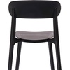 image:imageFlash Furniture Dover Patio Chair with Curved Backrest and Contoured Seat Commercial AllWeather Stacking Resin Chair UV Resistant IndoorOutdoor Black Set of 2Black