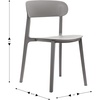 image:imageFlash Furniture Dover Patio Chair with Curved Backrest and Contoured Seat Commercial AllWeather Stacking Resin Chair UV Resistant IndoorOutdoor Black Set of 2Grey