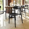 image:imageFlash Furniture Dover Patio Chair with Curved Backrest and Contoured Seat Commercial AllWeather Stacking Resin Chair UV Resistant IndoorOutdoor Black Set of 2Black