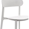 image:imageFlash Furniture Dover Patio Chair with Curved Backrest and Contoured Seat Commercial AllWeather Stacking Resin Chair UV Resistant IndoorOutdoor Black Set of 2White