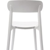 image:imageFlash Furniture Dover Patio Chair with Curved Backrest and Contoured Seat Commercial AllWeather Stacking Resin Chair UV Resistant IndoorOutdoor Black Set of 2White