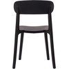 image:imageFlash Furniture Dover Patio Chair with Curved Backrest and Contoured Seat Commercial AllWeather Stacking Resin Chair UV Resistant IndoorOutdoor Black Set of 2Black