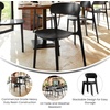 image:imageFlash Furniture Dover Patio Chair with Curved Backrest and Contoured Seat Commercial AllWeather Stacking Resin Chair UV Resistant IndoorOutdoor Black Set of 2Black