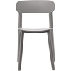 image:imageFlash Furniture Dover Patio Chair with Curved Backrest and Contoured Seat Commercial AllWeather Stacking Resin Chair UV Resistant IndoorOutdoor Black Set of 2Grey