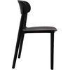 image:imageFlash Furniture Dover Patio Chair with Curved Backrest and Contoured Seat Commercial AllWeather Stacking Resin Chair UV Resistant IndoorOutdoor Black Set of 2Black