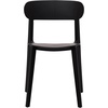 image:imageFlash Furniture Dover Patio Chair with Curved Backrest and Contoured Seat Commercial AllWeather Stacking Resin Chair UV Resistant IndoorOutdoor Black Set of 2Black