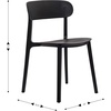 image:imageFlash Furniture Dover Patio Chair with Curved Backrest and Contoured Seat Commercial AllWeather Stacking Resin Chair UV Resistant IndoorOutdoor Black Set of 2Black