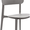 image:imageFlash Furniture Dover Patio Chair with Curved Backrest and Contoured Seat Commercial AllWeather Stacking Resin Chair UV Resistant IndoorOutdoor Black Set of 2Grey