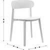 image:imageFlash Furniture Dover Patio Chair with Curved Backrest and Contoured Seat Commercial AllWeather Stacking Resin Chair UV Resistant IndoorOutdoor Black Set of 2White