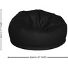 image:imageFlash Furniture Duncan Sherpa Bean Bag Chair Classic Refillable Bean Bag Chair for Kids and Teens Large GrayBlack