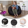 image:imageFlash Furniture Duncan Sherpa Bean Bag Chair Classic Refillable Bean Bag Chair for Kids and Teens Large GrayBlack