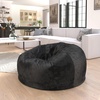 image:imageFlash Furniture Duncan Sherpa Bean Bag Chair Classic Refillable Bean Bag Chair for Kids and Teens Large GrayBlack Furry