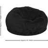 image:imageFlash Furniture Duncan Sherpa Bean Bag Chair Classic Refillable Bean Bag Chair for Kids and Teens Large GrayBlack Furry