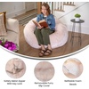 image:imageFlash Furniture Duncan Sherpa Bean Bag Chair Classic Refillable Bean Bag Chair for Kids and Teens Large GrayBlush Furry