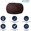image:imageFlash Furniture Duncan Sherpa Bean Bag Chair Classic Refillable Bean Bag Chair for Kids and Teens Large GrayBrown