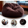 image:imageFlash Furniture Duncan Sherpa Bean Bag Chair Classic Refillable Bean Bag Chair for Kids and Teens Large GrayBrown