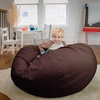 image:imageFlash Furniture Duncan Sherpa Bean Bag Chair Classic Refillable Bean Bag Chair for Kids and Teens Large GrayBrown