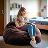 image:imageFlash Furniture Duncan Sherpa Bean Bag Chair Classic Refillable Bean Bag Chair for Kids and Teens Large GrayBrown